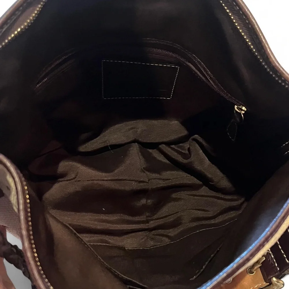 Y2K Coach Canvas Hobo Shoulder Bag